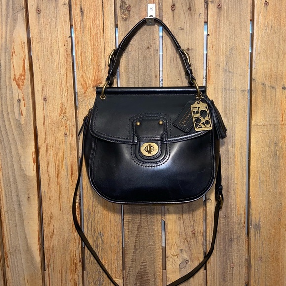 Coach Handbags - Coach Black Leather Willis Bag